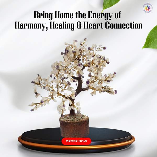 Natural Amethyst & Rose Quartz Tree for Healing, Love, and Balance 8