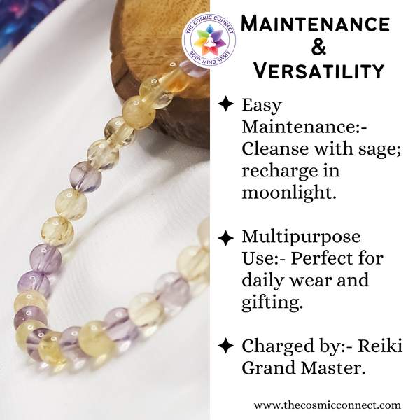 Natural Ametrine Healing Bracelet for Enhances Mental Clarity & Spiritual Growth 4
