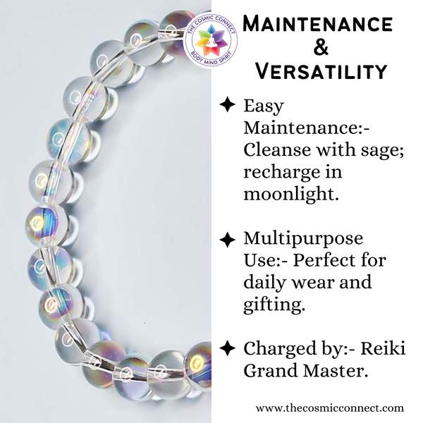 Natural Angel Aura Healing Bracelet Amplify Spiritual Connection, Enhance Energy 5