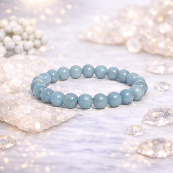Natural Angelite Healing Bracelet – Embrace Serenity & Spiritual Growth 3