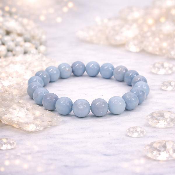 Natural Angelite Healing Bracelet – Embrace Serenity & Spiritual Growth 5