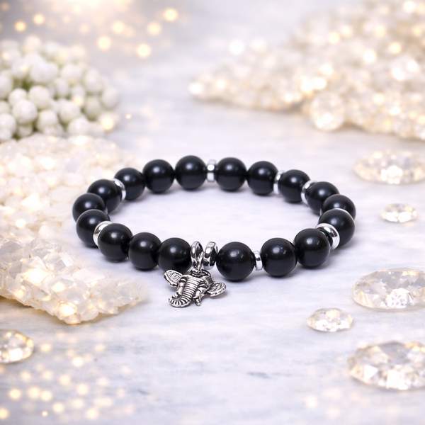 Natural Black Jet Healing Bracelet – Protection, Emotional Balance & Spiritual C