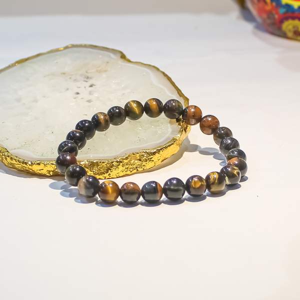 Natural Black Tiger Eye Healing Bracelet - Strength & Protection 2