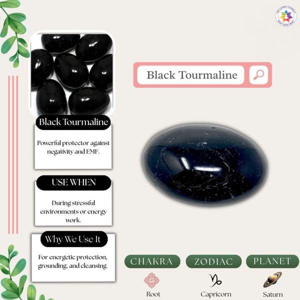 Natural Black Tourmaline Healing Bracelet – Protection, Grounding 7