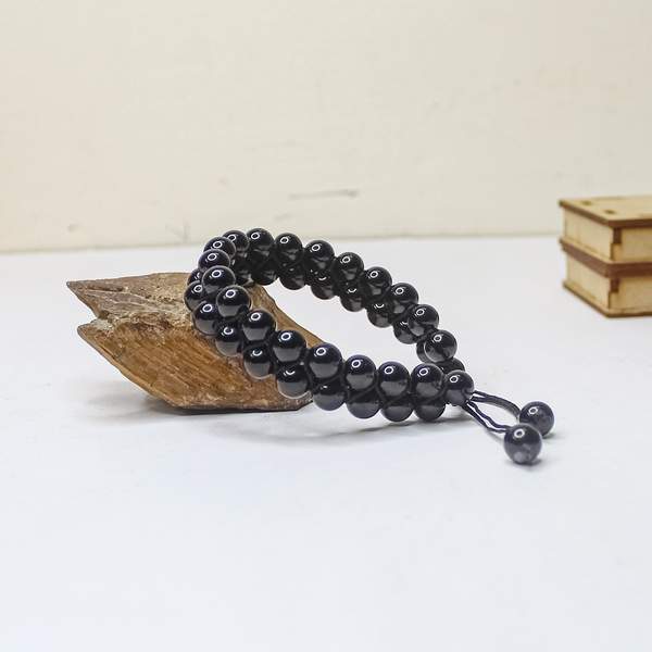 Natural Black Tourmaline Threaded Healing Bracelet – Ultimate Protection 2