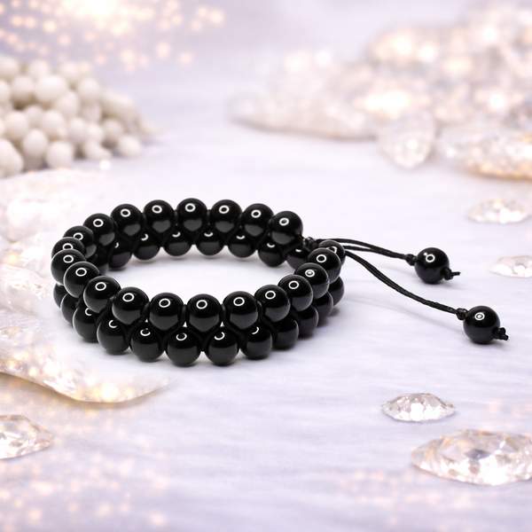 Natural Black Tourmaline Threaded Healing Bracelet – Ultimate Protection 3