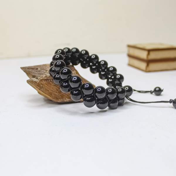 Natural Black Tourmaline Threaded Healing Bracelet – Ultimate Protection 4
