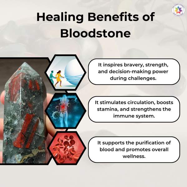 Natural Bloodstone Healing Bracelet - Vitality, Strength & Grounding 5