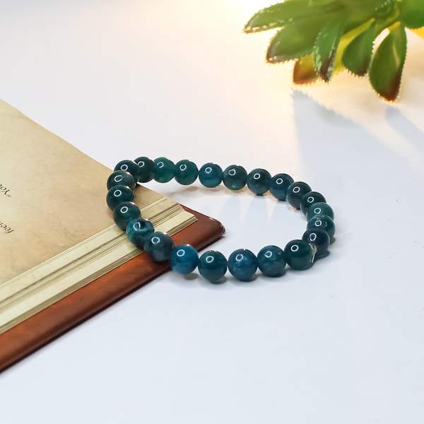 Natural Blue Apatite Healing Bracelet – Confidence & Inner Strength