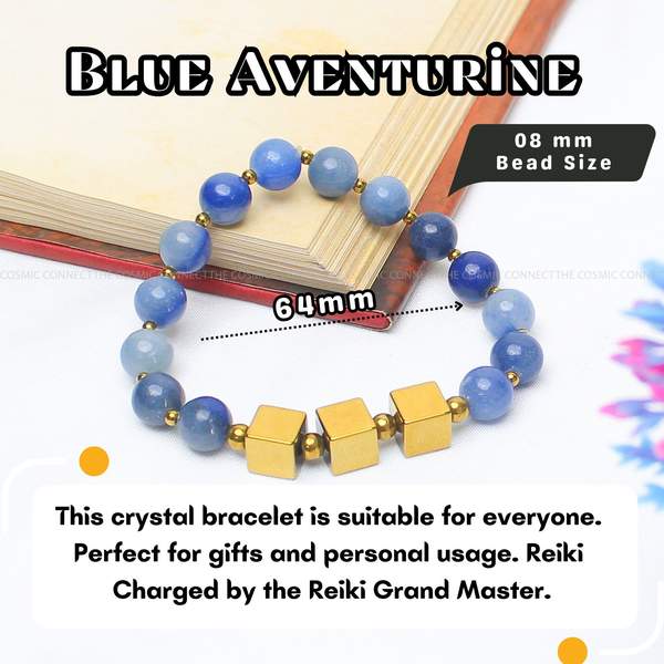 Natural Blue Aventurine Healing Bracelet – Clarity, Calmness & Inner Strength 10