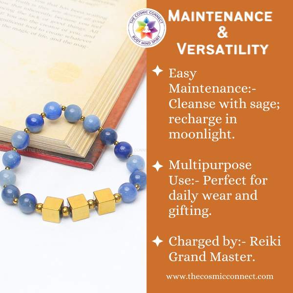 Natural Blue Aventurine Healing Bracelet – Clarity, Calmness & Inner Strength 11