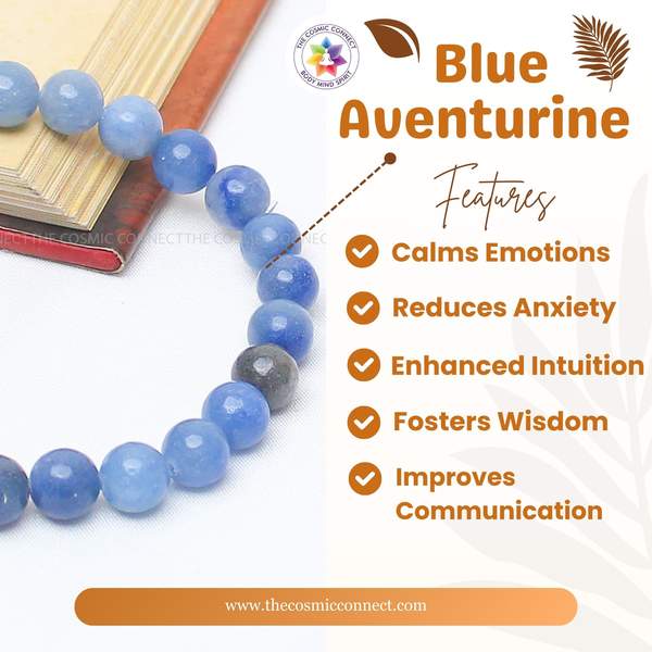 Natural Blue Aventurine Healing Bracelet – Clarity, Calmness & Inner Strength 3