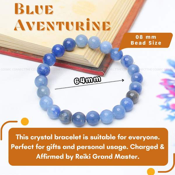Natural Blue Aventurine Healing Bracelet – Clarity, Calmness & Inner Strength 4