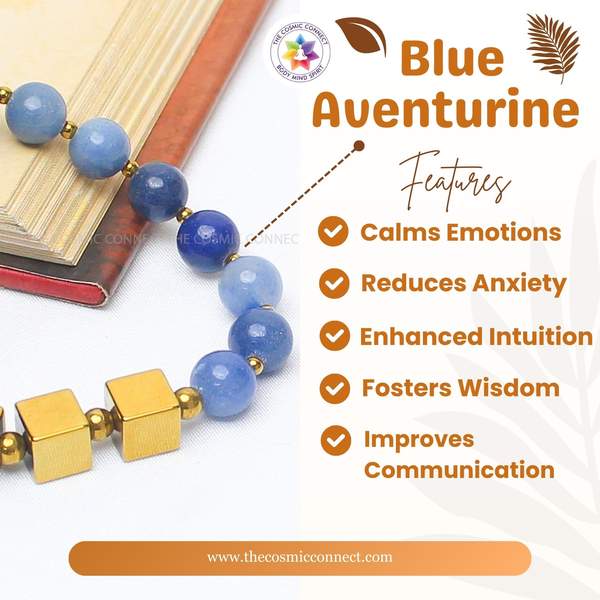 Natural Blue Aventurine Healing Bracelet – Clarity, Calmness & Inner Strength 9