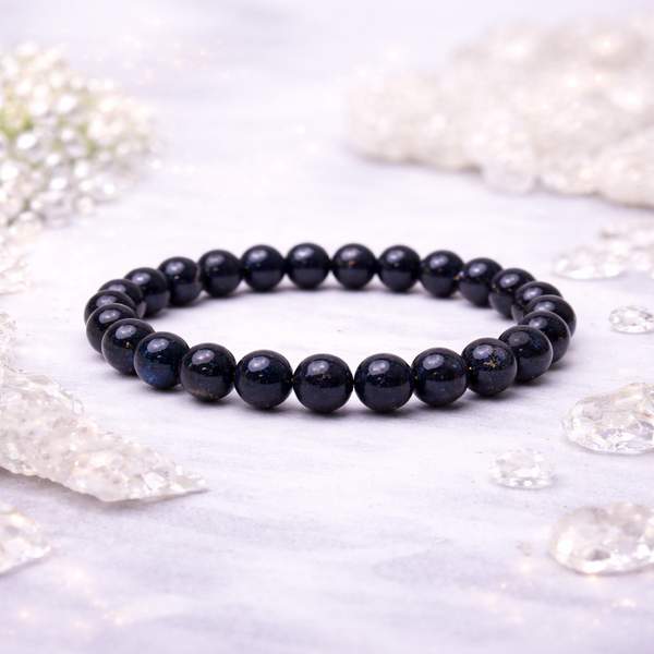 Natural Blue Sandstone Healing Bracelet – Empowerment, Confidence