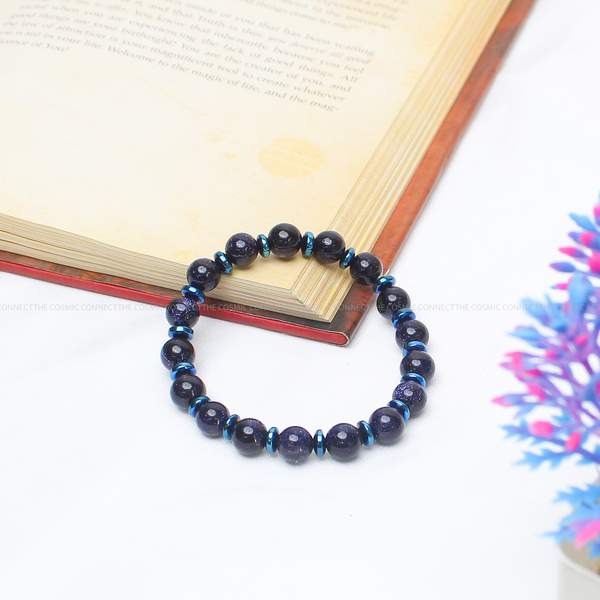 Natural Blue Sandstone Healing Bracelet – Empowerment, Confidence 4