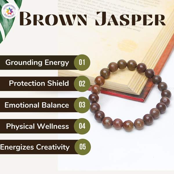 Natural Brown Jasper Healing Bracelet – Grounding, Stability & Protection 3