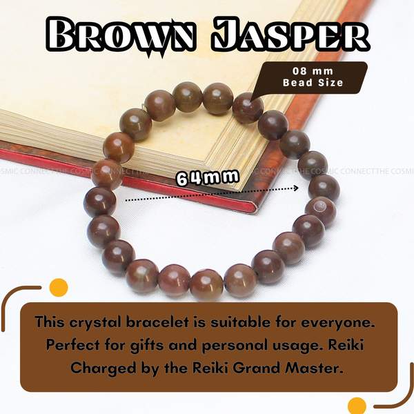 Natural Brown Jasper Healing Bracelet – Grounding, Stability & Protection 4