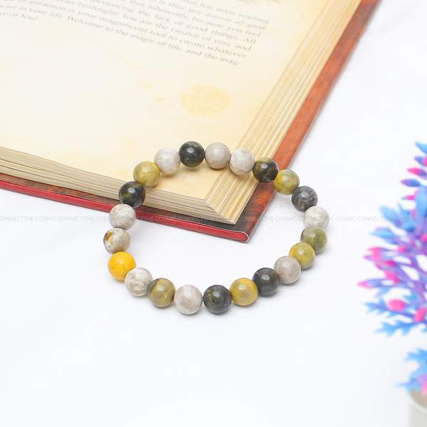 Natural Bumble Bee Jasper Healing Bracelet – Ignite Confidence, Creativity 2