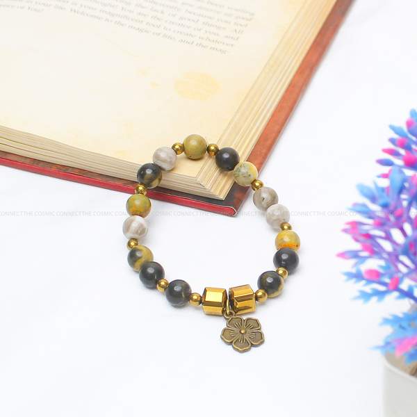 Natural Bumble Bee Jasper Healing Bracelet – Ignite Confidence, Creativity 7