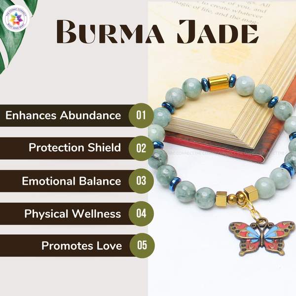 Natural Burma Jade Healing Bracelet – Prosperity, Protection & Harmony 8