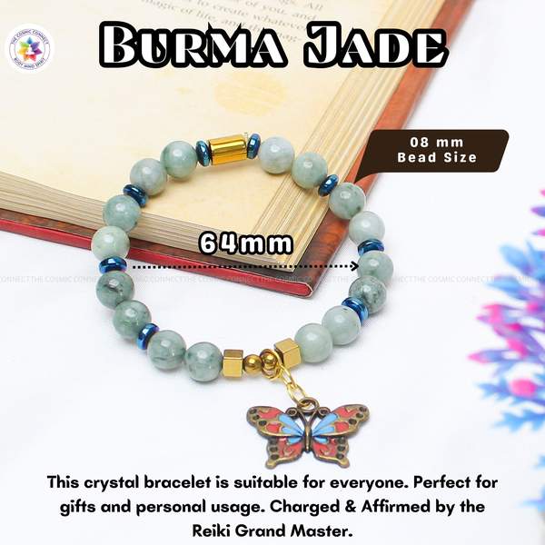 Natural Burma Jade Healing Bracelet – Prosperity, Protection & Harmony 9