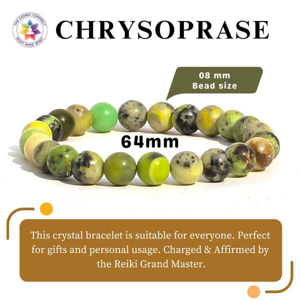 Natural Chrysoprase Healing Bracelet - Emotional Balance & Heart Chakra Heal 3