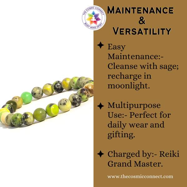 Natural Chrysoprase Healing Bracelet - Emotional Balance & Heart Chakra Heal 4