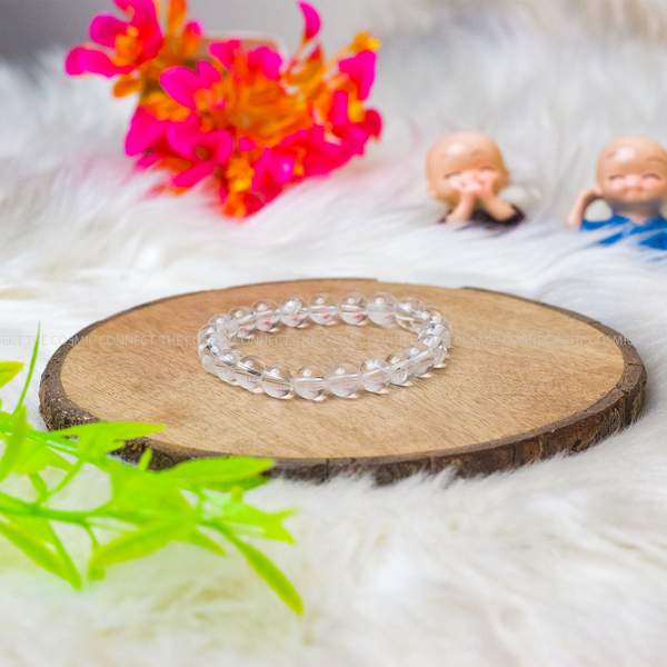 Natural Clear Quartz Healing Bracelet - Amplifies Energy & Balances Chakras 5