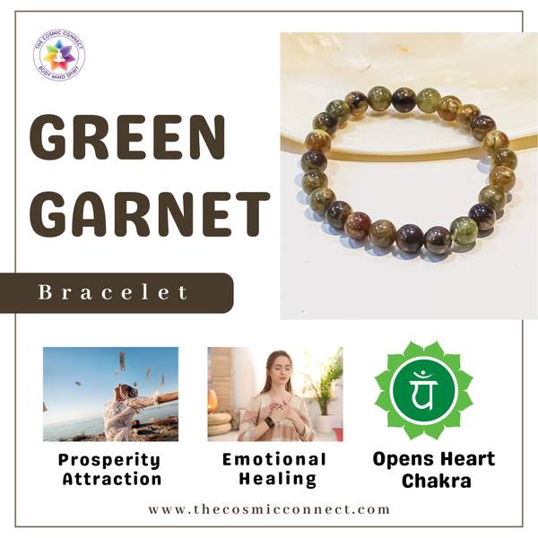 Natural Green Garnet Healing Bracelet - Embrace Growth and Prosperity 2