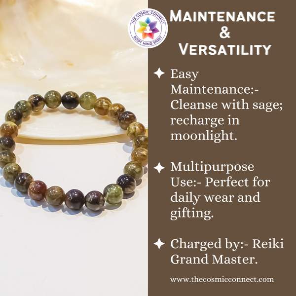Natural Green Garnet Healing Bracelet - Embrace Growth and Prosperity 4