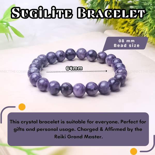 Natural Sugilite Crystal Bracelet for Emotional Healing & Stress Relief 4