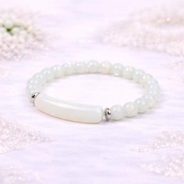 Opalite Bangle Bracelet – Emotional Healing, Serenity & Good Luck