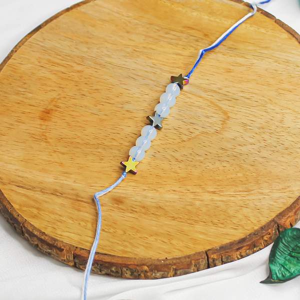 Opalite Crystal Rakhi for Clarity & Inner Peace – Reiki-Charged Raksha Bandhan G