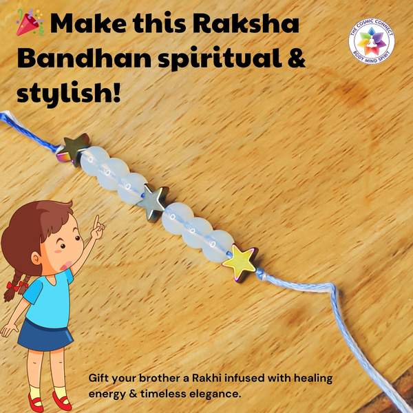 Opalite Crystal Rakhi for Clarity & Inner Peace – Reiki-Charged Raksha Bandhan G 3