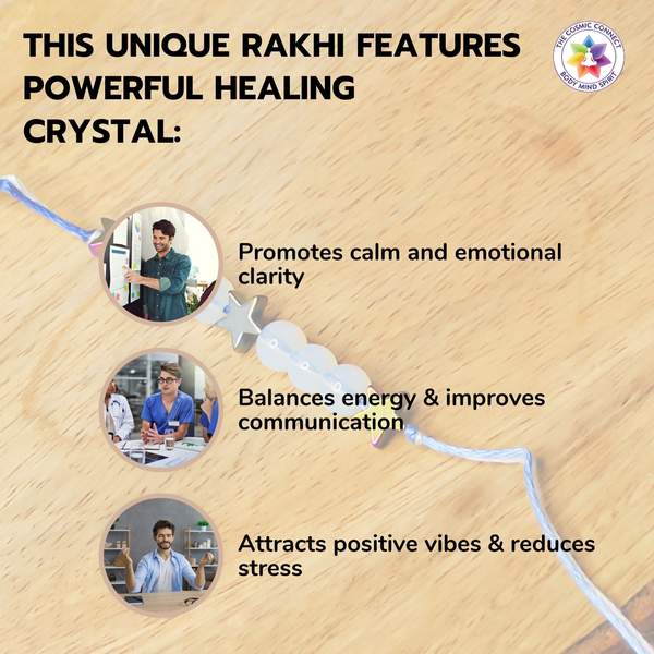 Opalite Crystal Rakhi for Clarity & Inner Peace – Reiki-Charged Raksha Bandhan G 4