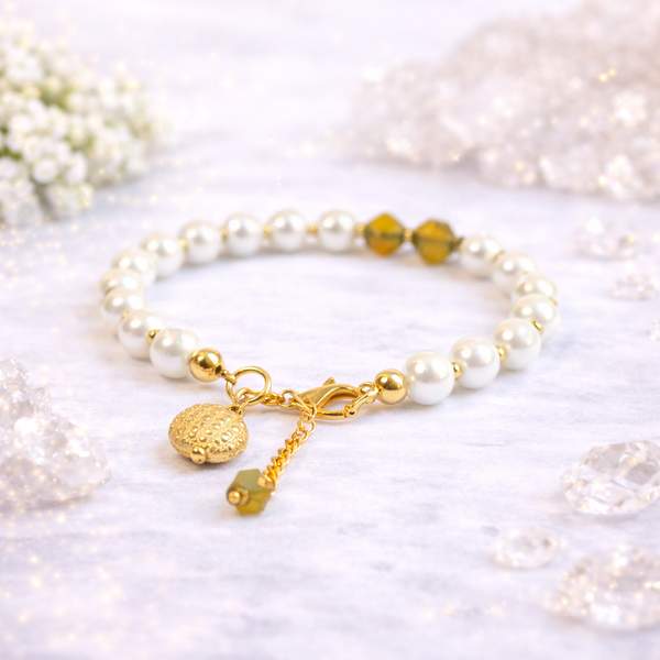 Pearl Healing Bracelet โ Purity, Emotional Balance & Spiritual Growth