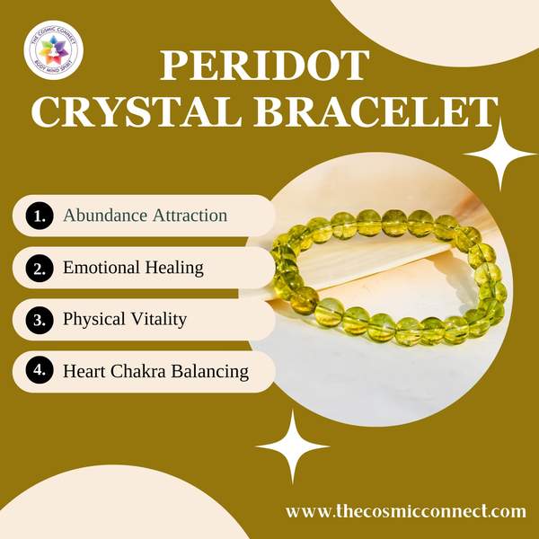 Peridot Healing Bracelet - Good Luck, Stress Relief & Abundance 3