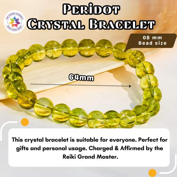 Peridot Healing Bracelet - Good Luck, Stress Relief & Abundance 4