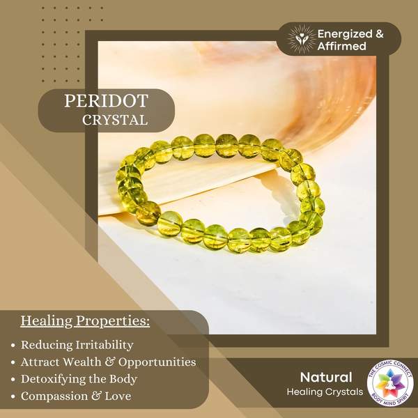 Peridot Healing Bracelet - Good Luck, Stress Relief & Abundance 6