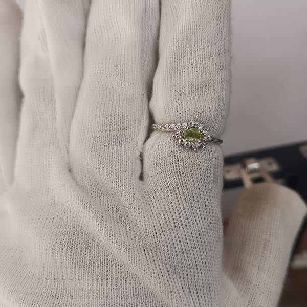 Peridot Silver Ring for Abundance, Healing & Positivity 2