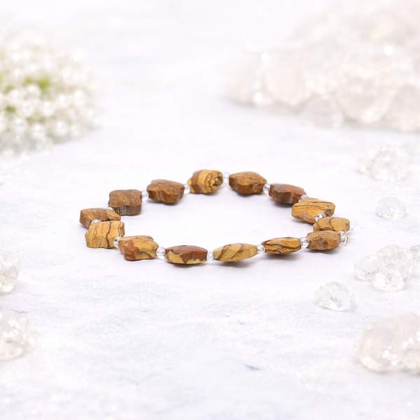 Picture Jasper Flower Bracelet – Grounding, Creativity & Emotional Balance