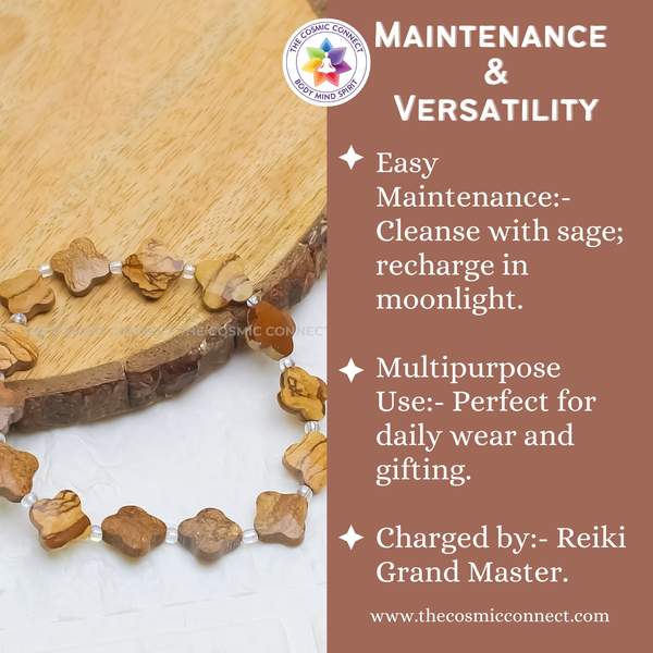 Picture Jasper Flower Bracelet – Grounding, Creativity & Emotional Balance 6