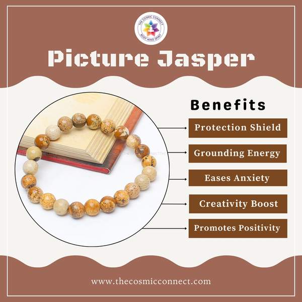 Picture Jasper Healing Bracelet – Grounding, Creativity & Emotional Strength 3