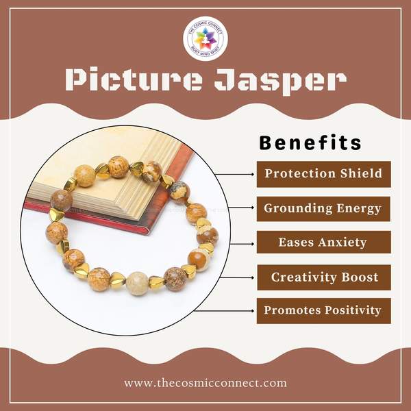 Picture Jasper Healing Bracelet – Grounding, Creativity & Emotional Strength 7