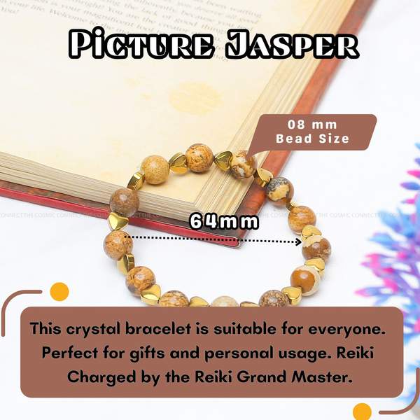 Picture Jasper Healing Bracelet – Grounding, Creativity & Emotional Strength 8