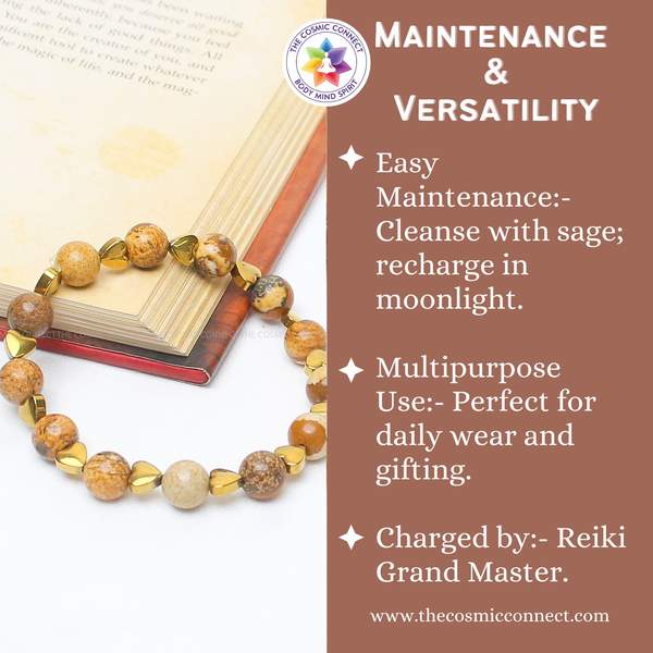 Picture Jasper Healing Bracelet – Grounding, Creativity & Emotional Strength 9