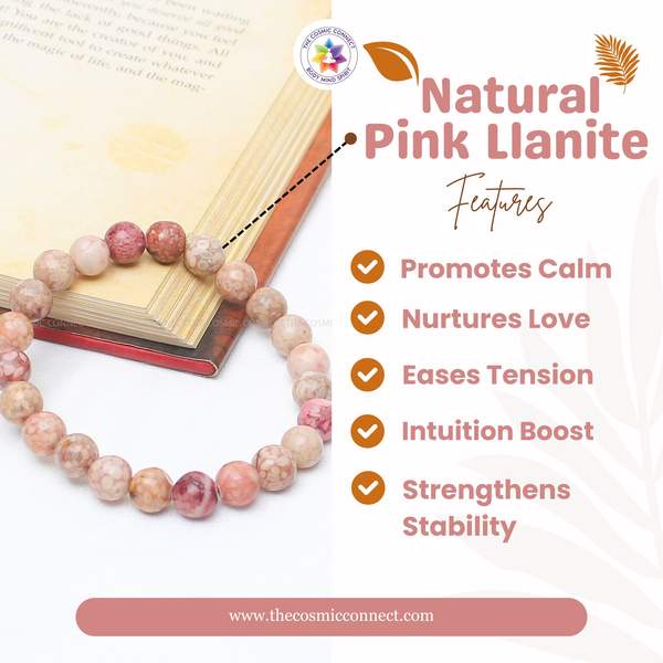Pink Llanite Healing Bracelet – Emotional Healing, Self-Love & Spiritual Growth 3