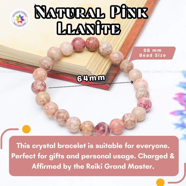 Pink Llanite Healing Bracelet – Emotional Healing, Self-Love & Spiritual Growth 4