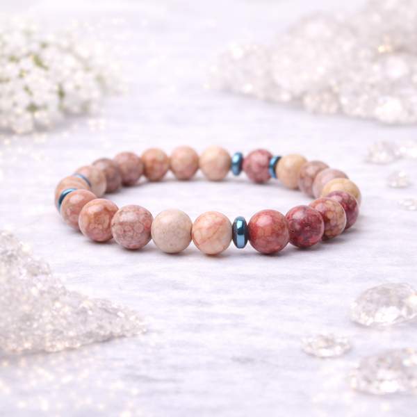 Pink Llanite Healing Bracelet – Emotional Healing, Self-Love & Spiritual Growth 6